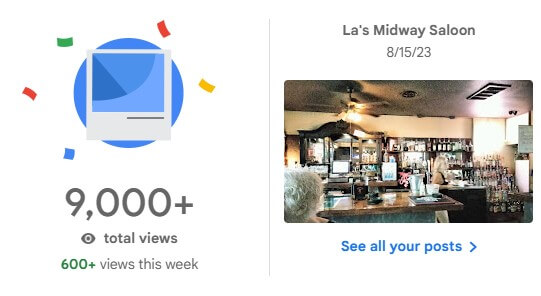 9k views for La Saloon